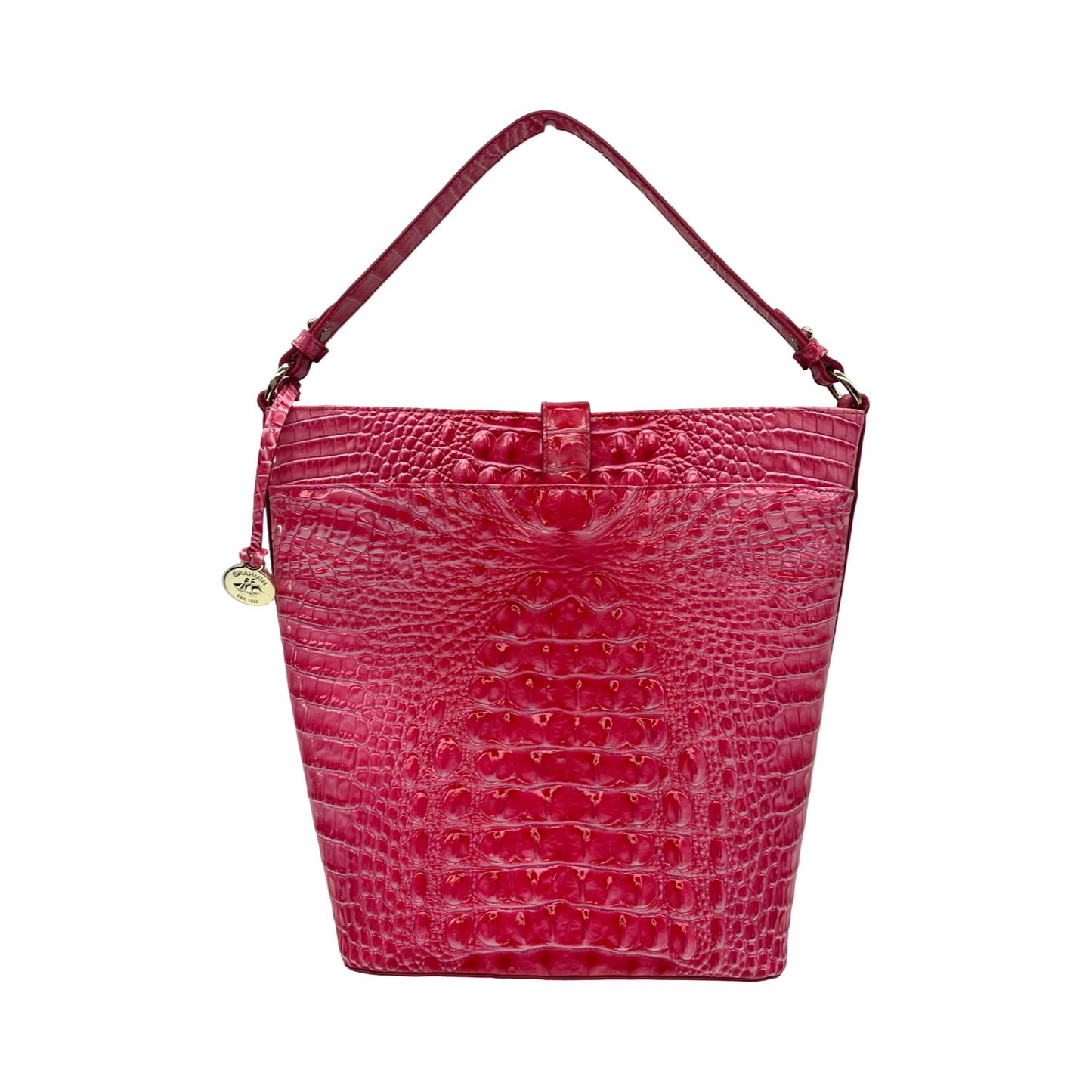 Handbag Designer By Brahmin In Pink, Size:Large