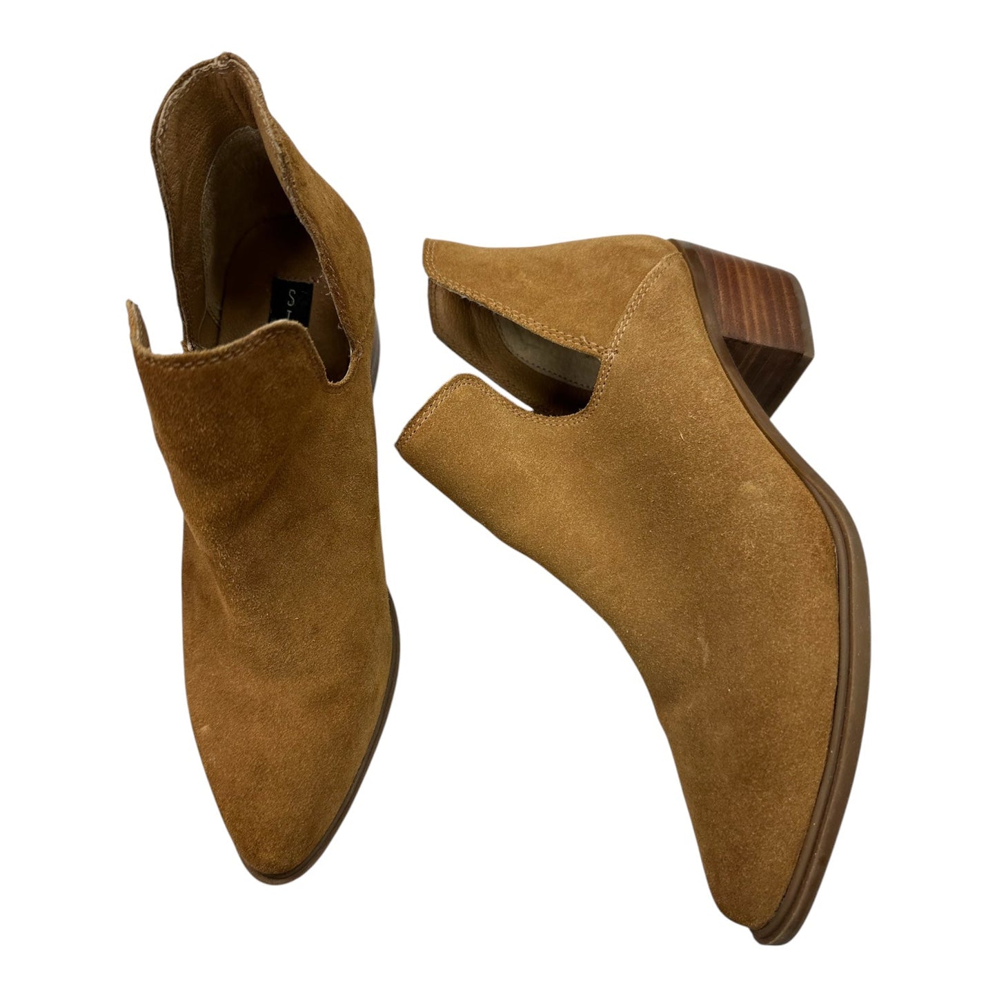 Boots Ankle Heels By Steve Madden In Brown, Size:7.5