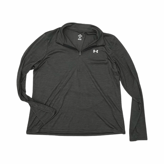 Athletic Top Ls Collar By Under Armour In Grey, Size:Xl