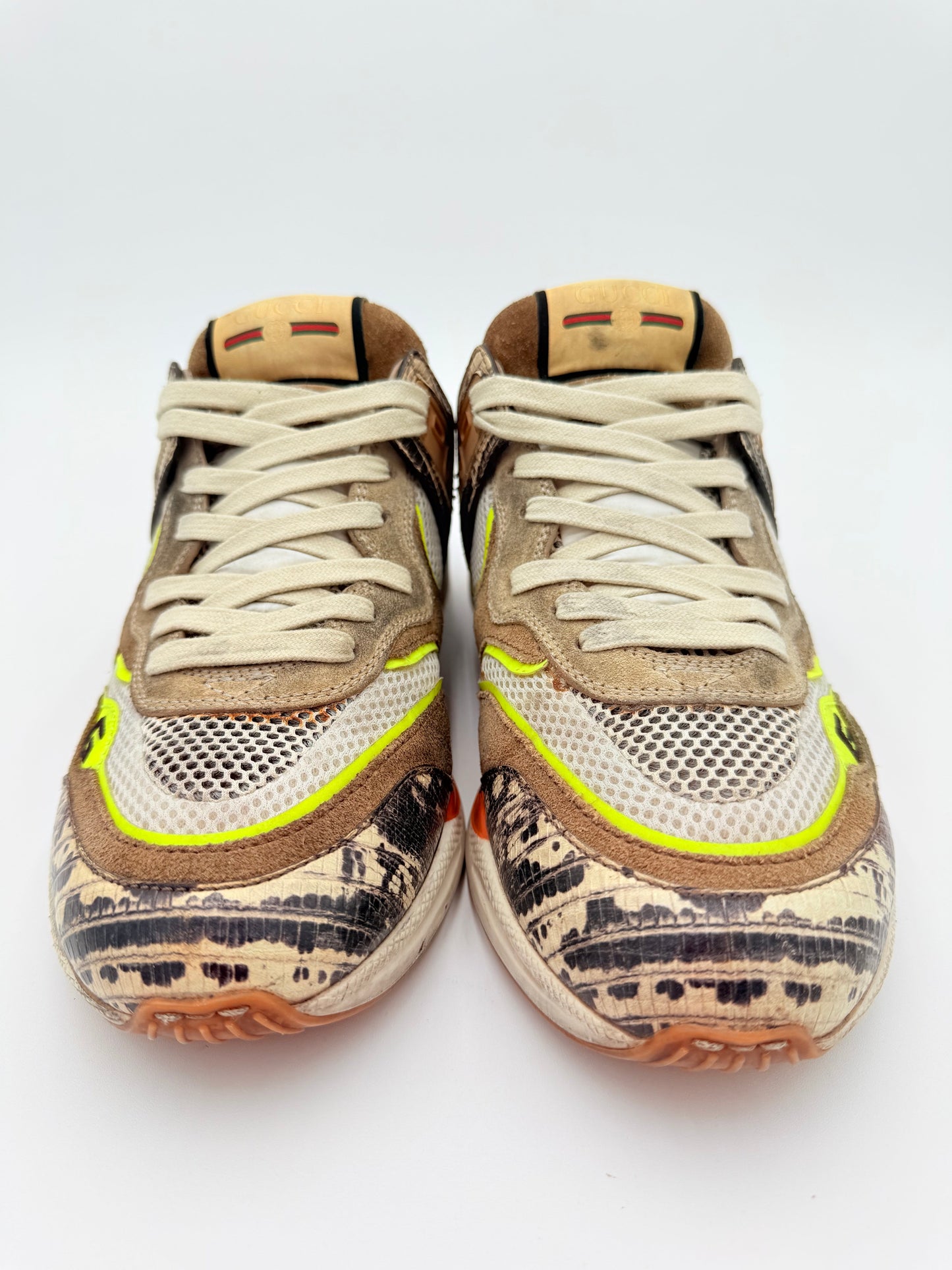 Shoes Luxury Designer By Gucci In Multi, Size:9.5