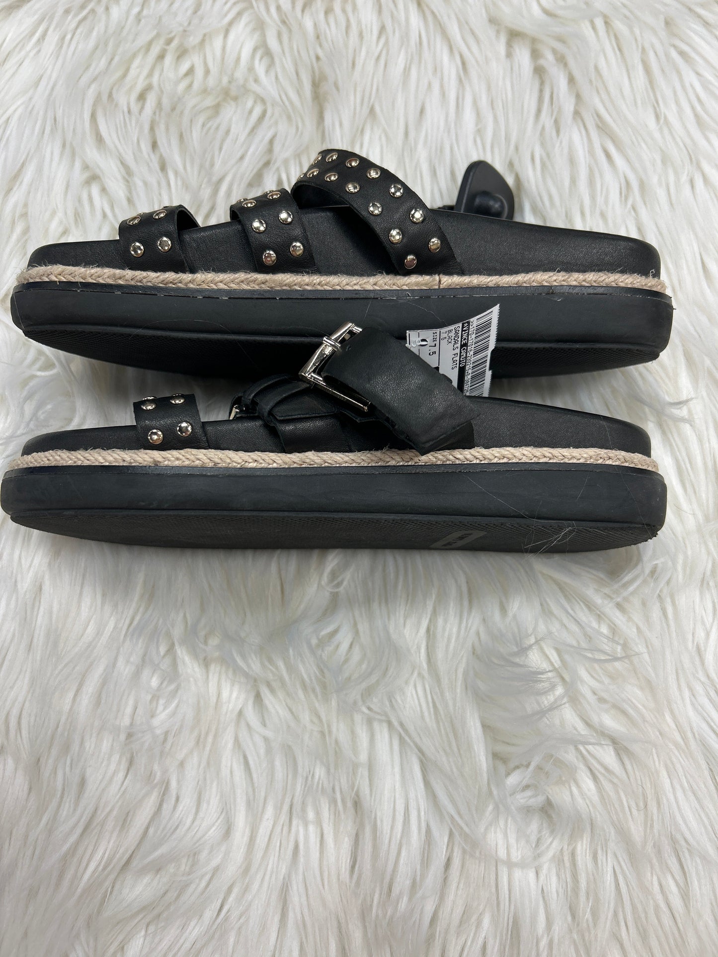 Sandals Flats By Vince Camuto In Black, Size:7.5