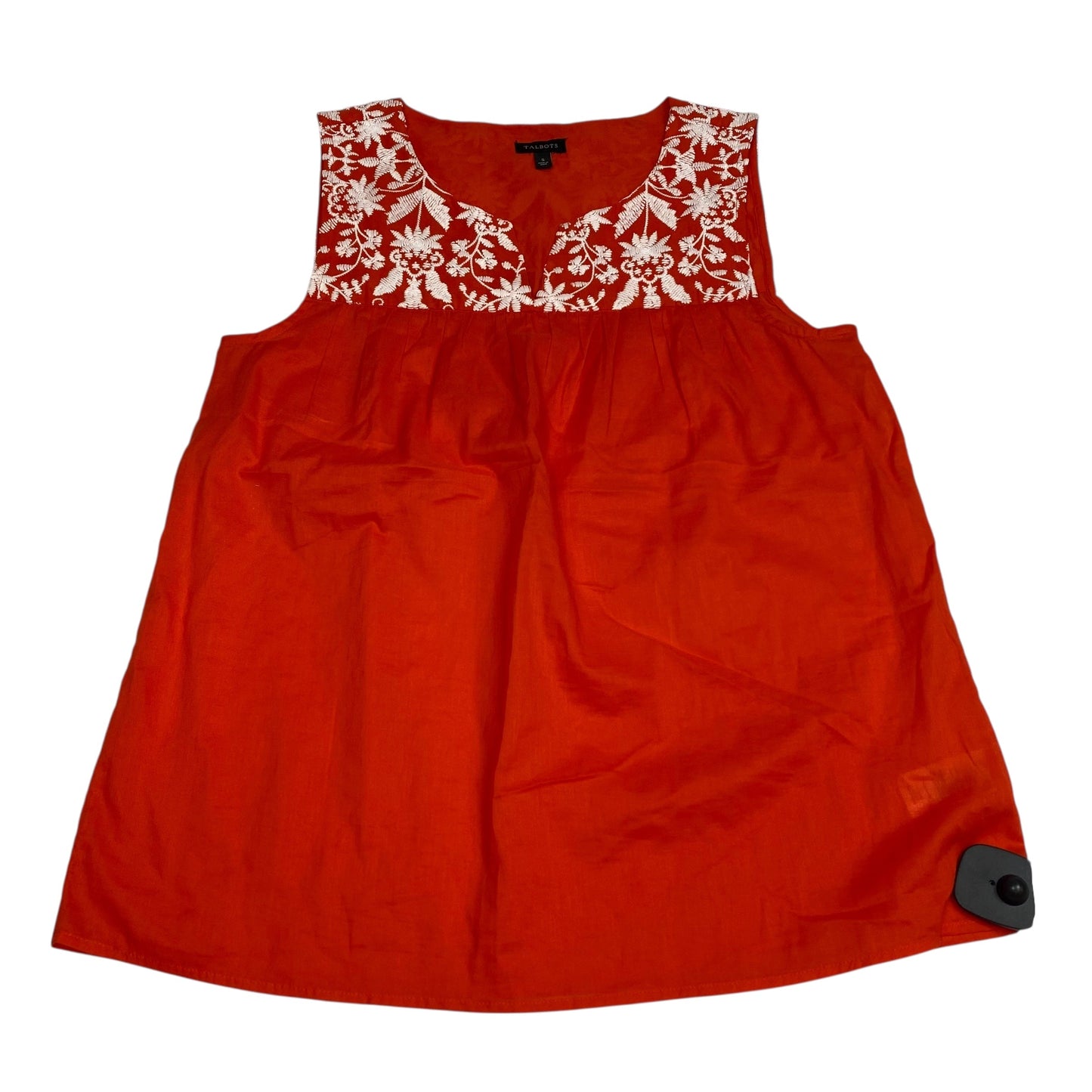 Top Sleeveless By Talbots In Red & White, Size:S
