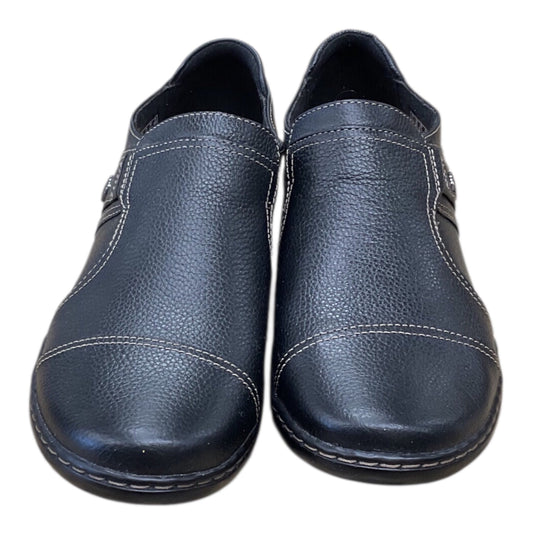 Shoes Flats By Clarks In Black, Size:10