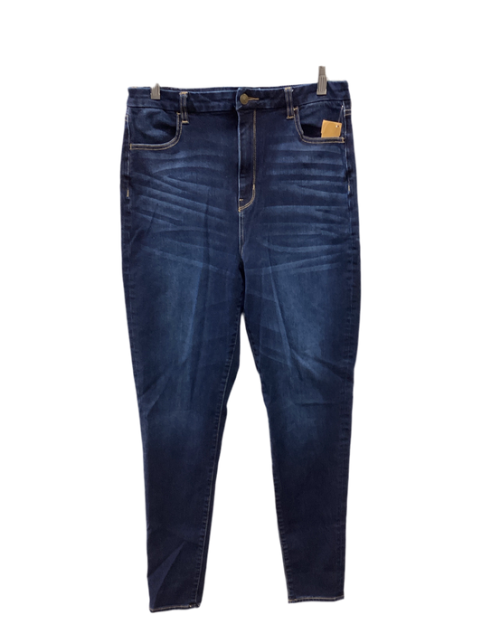 Jeans Skinny By American Eagle In Blue Denim, Size:14L