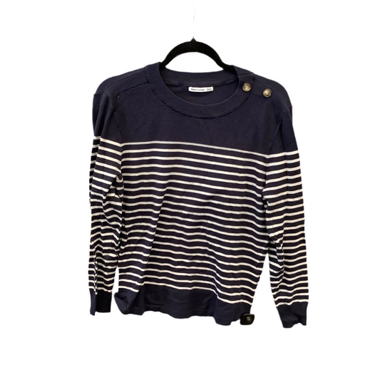 Top Long Sleeve By Pink Clover In Blue & White, Size: Xl