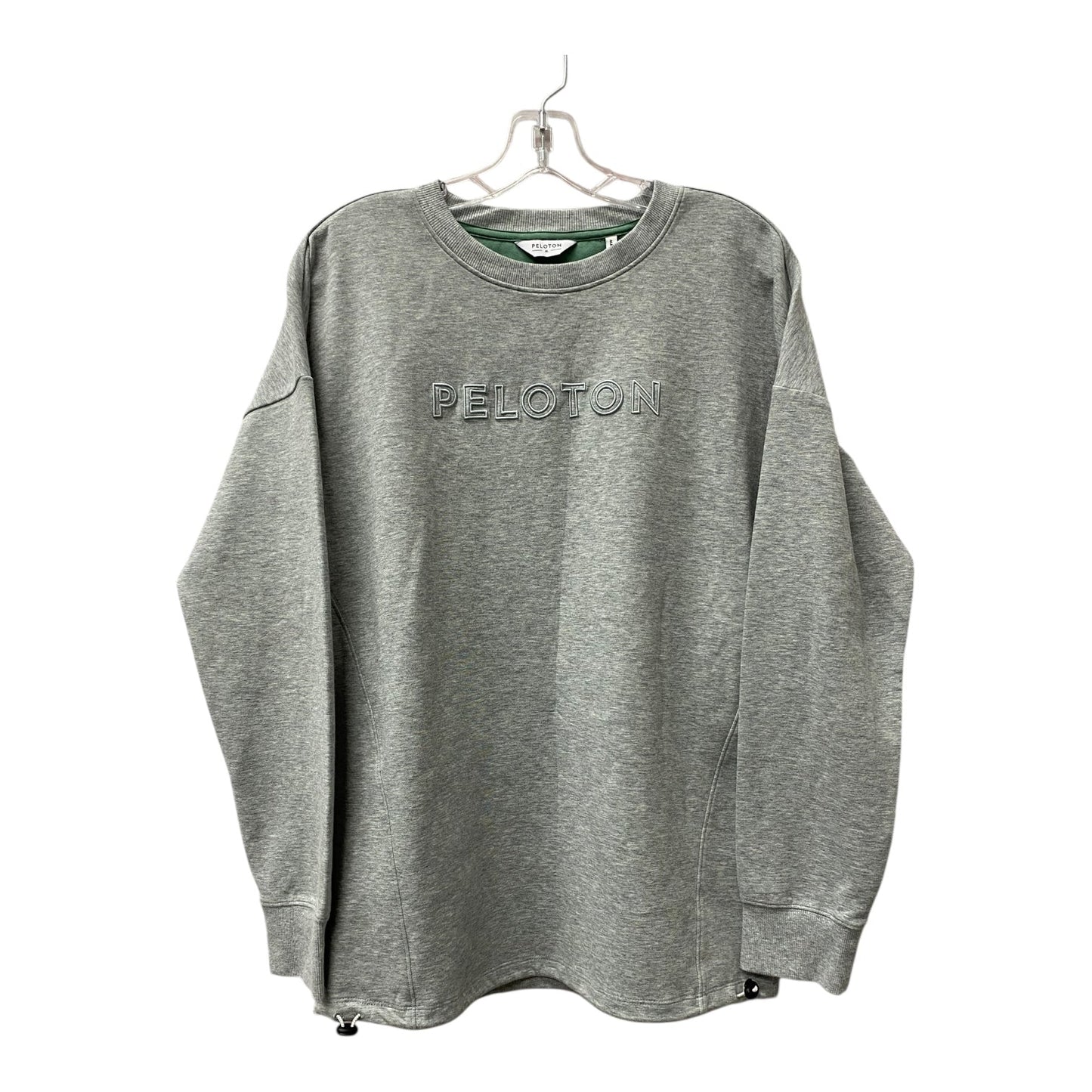 Athletic Top Ls Crewneck By Peloton In Grey, Size:M