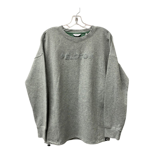 Athletic Top Ls Crewneck By Peloton In Grey, Size:M