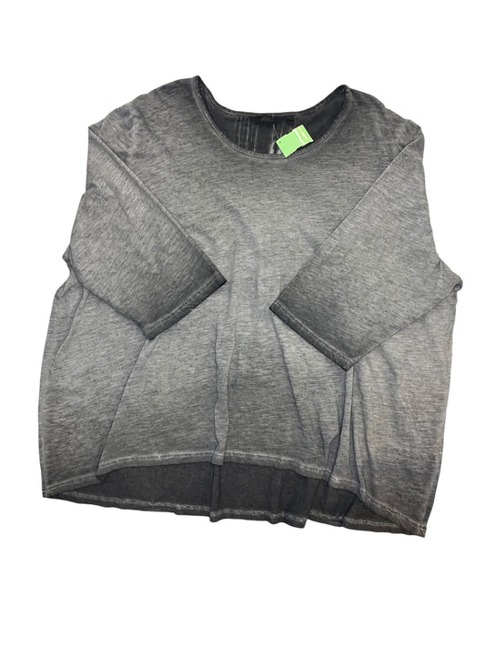 Top 3/4 Sleeve By Clothes Mentor In Grey, Size:4X