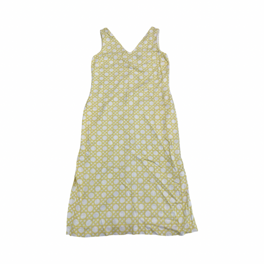 Dress Casual Midi By Ann Taylor In Yellow, Size:4