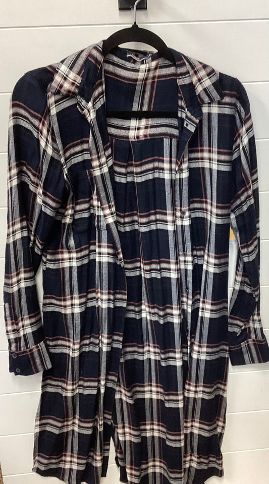 Tunic Ls By Silver In Plaid Pattern, Size:S