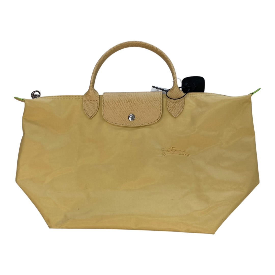 Handbag Designer By Longchamp In Yellow, Size:Large