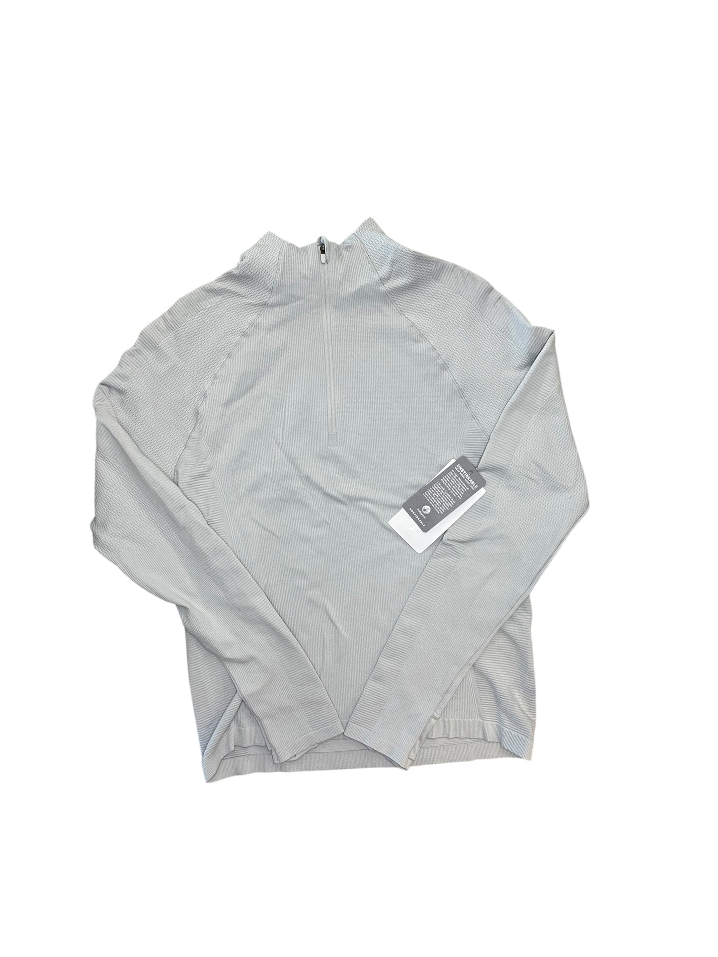 Athletic Top Ls Collar By Athleta In Grey, Size:L