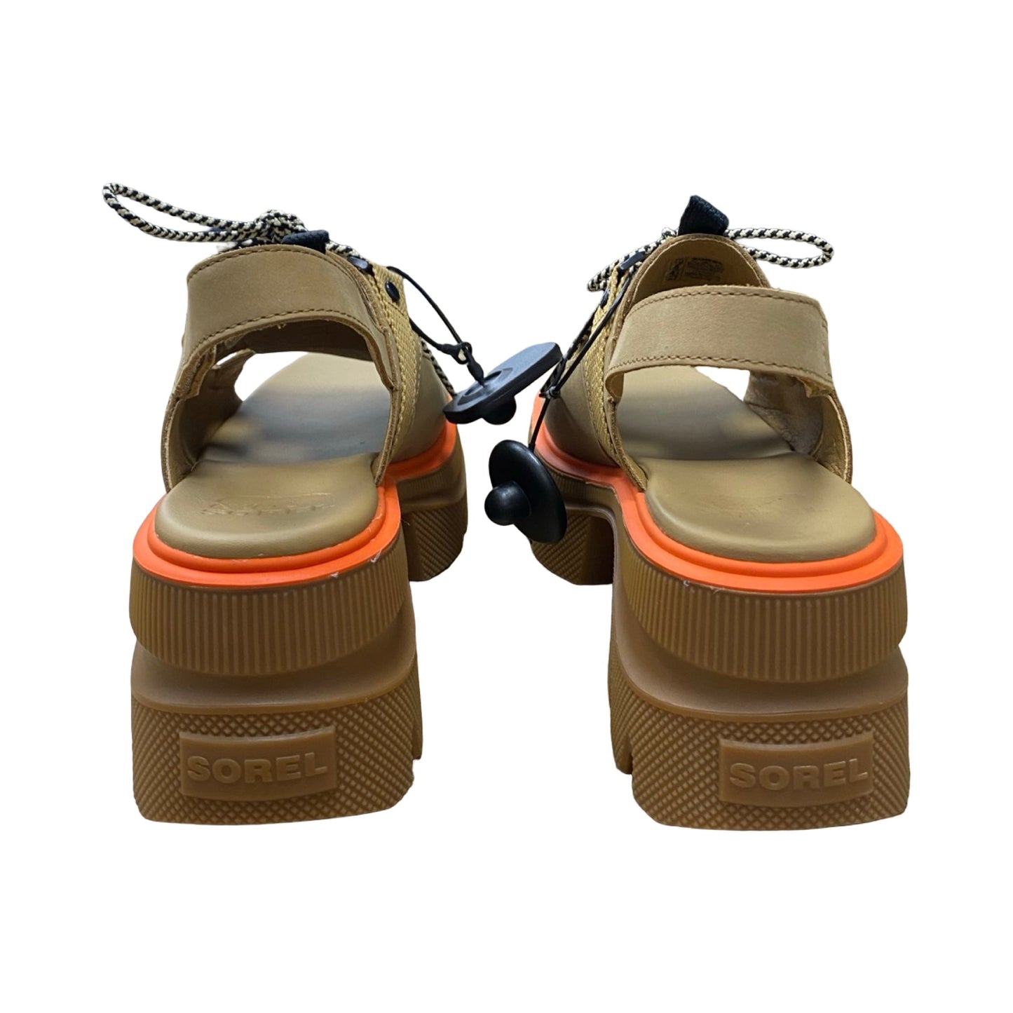 Sandals Designer By Sorel In Brown & Orange, Size:10
