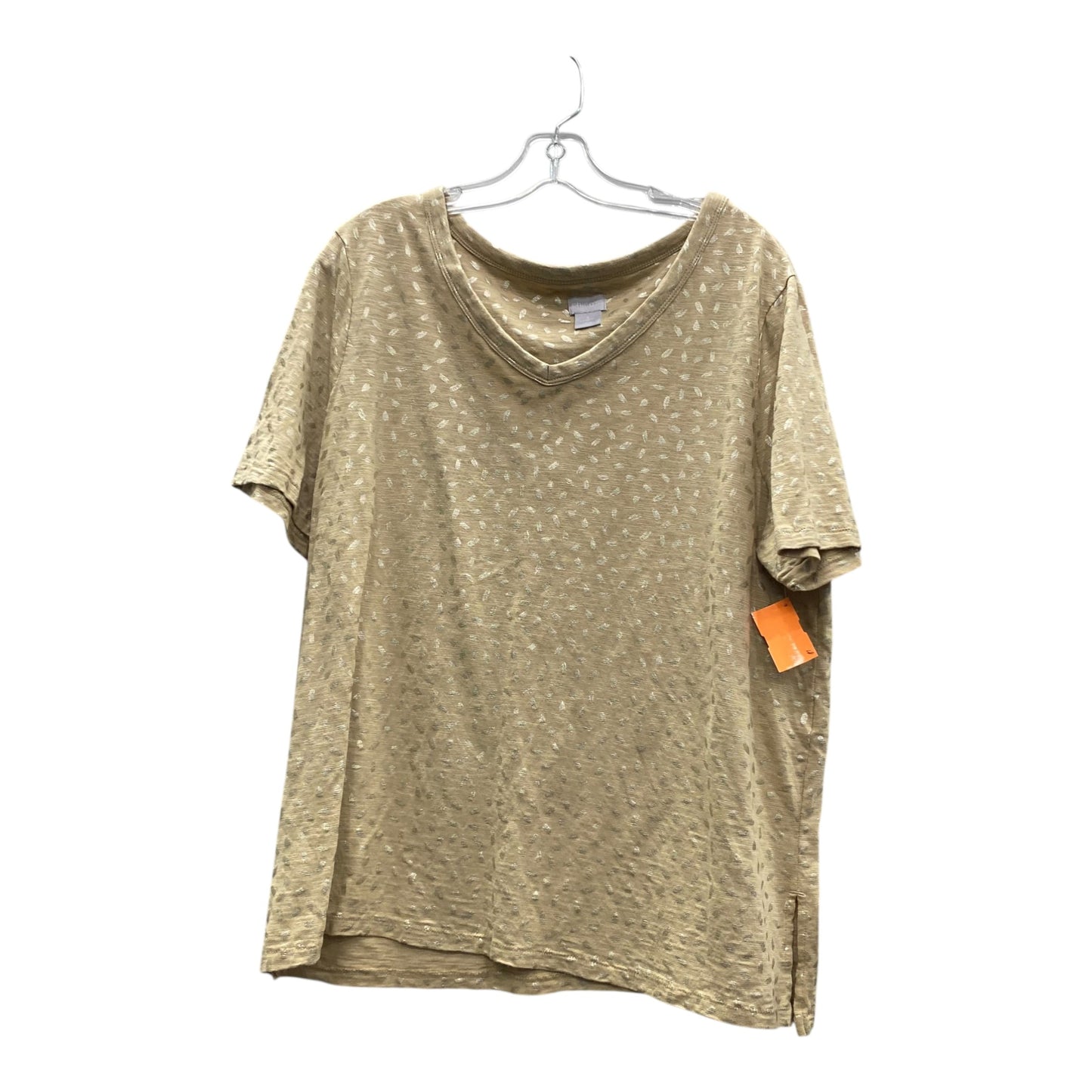 Top Ss By Chicos In Tan, Size:Xl
