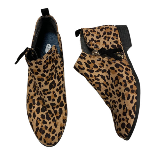 Boots Ankle Heels By Dr Scholls In Animal Print, Size:8.5