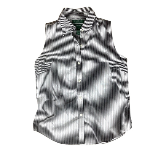 Top Sleeveless By Lauren By Ralph Lauren In Striped Pattern, Size:S