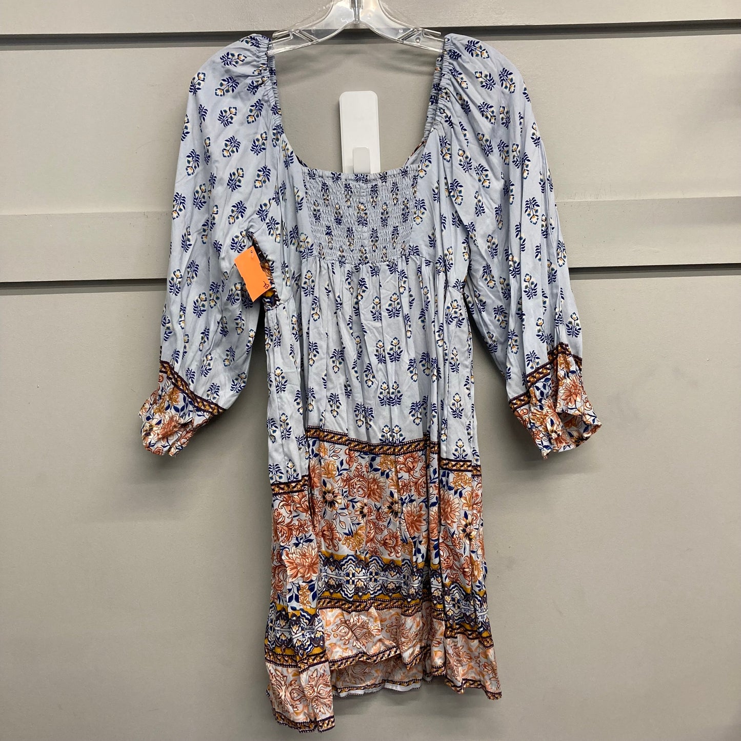 Dress Casual Short By Angie In Blue & Orange, Size:M