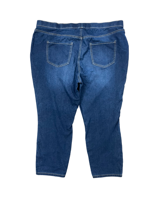 Jeans Jeggings By Simply Vera In Blue Denim, Size:2X
