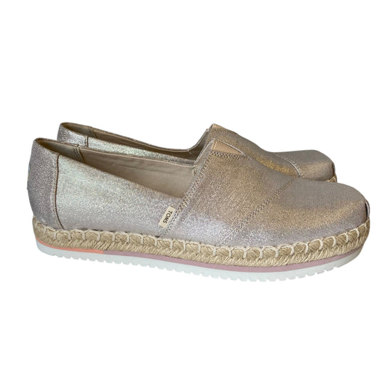 Shoes Sneakers By Toms In Pink Gold, Size:9