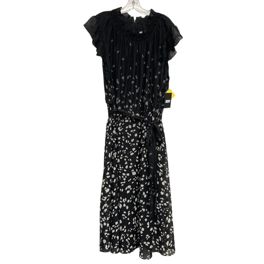 Dress Casual Maxi By Dkny In Black & Grey, Size:3