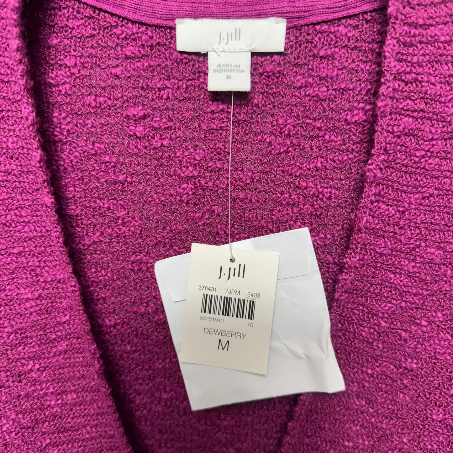 Sweater Cardigan By J. Jill In Purple, Size: M