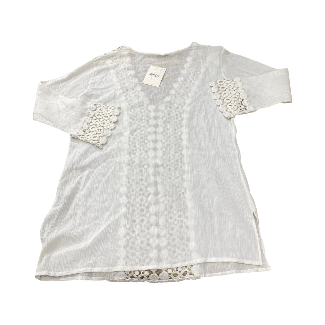 Swimwear Cover-Up By Clothes Mentor In White, Size:M