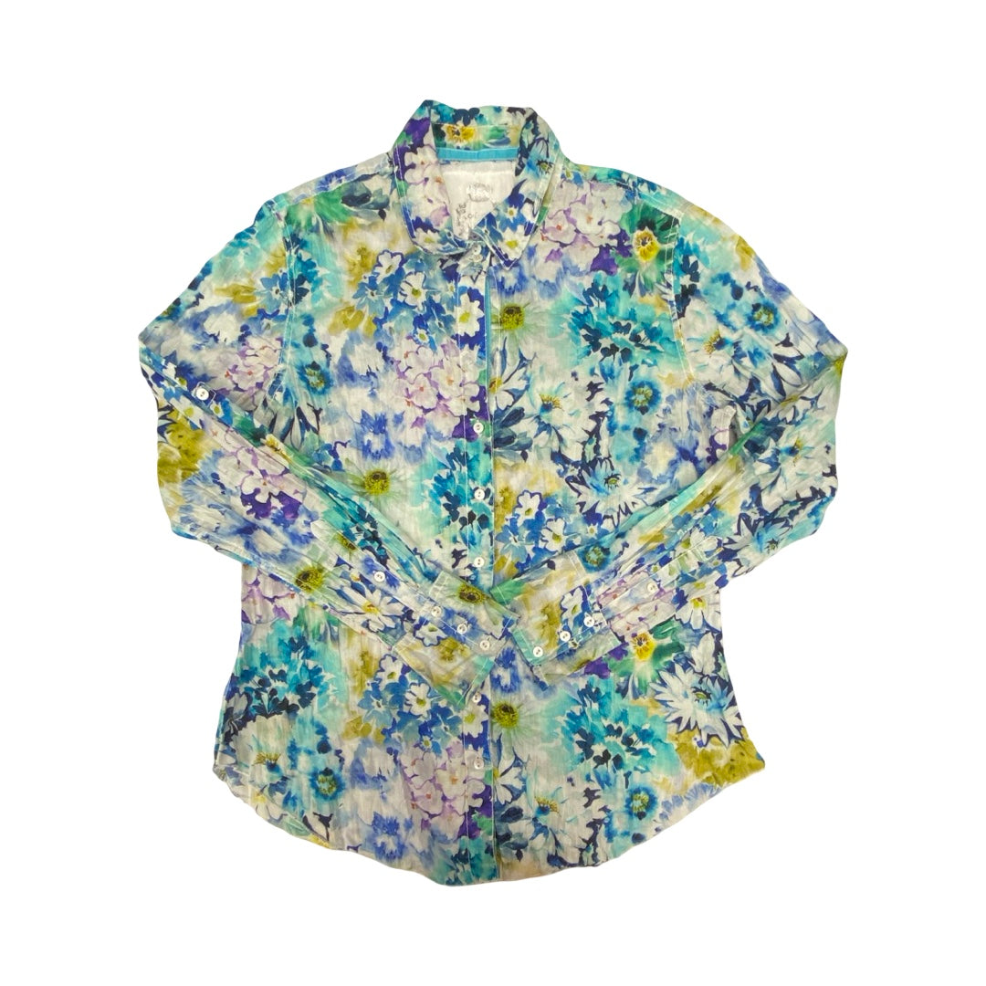 Top Ls By Cmc In Floral Print, Size:S