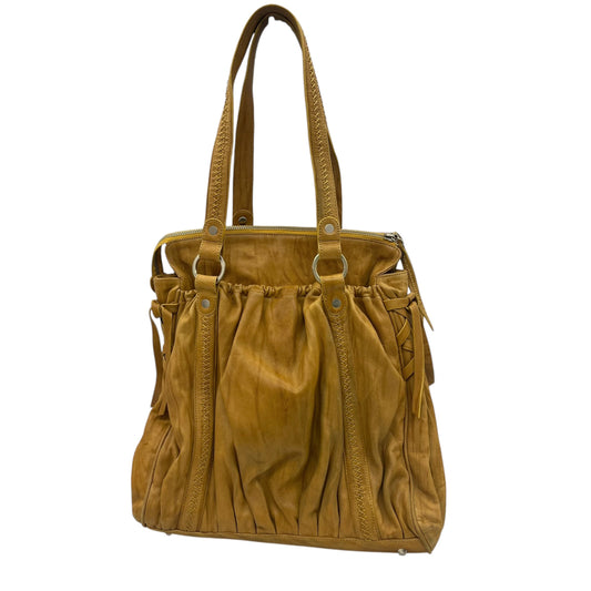 Handbag Leather By Cmb In Tan, Size:Large