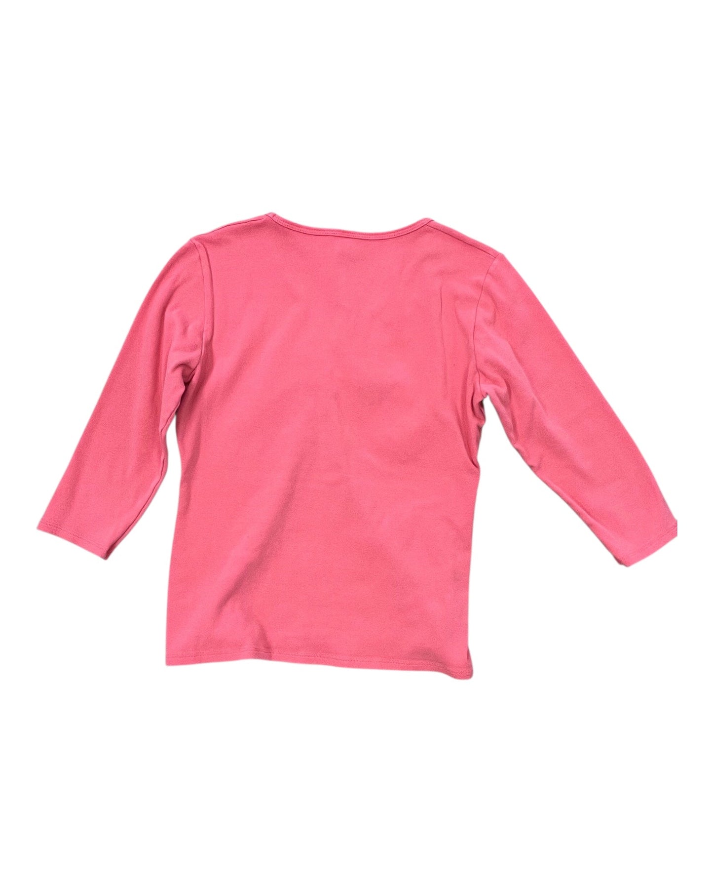 Top 3/4 Sleeve By Halo In Peach, Size:L
