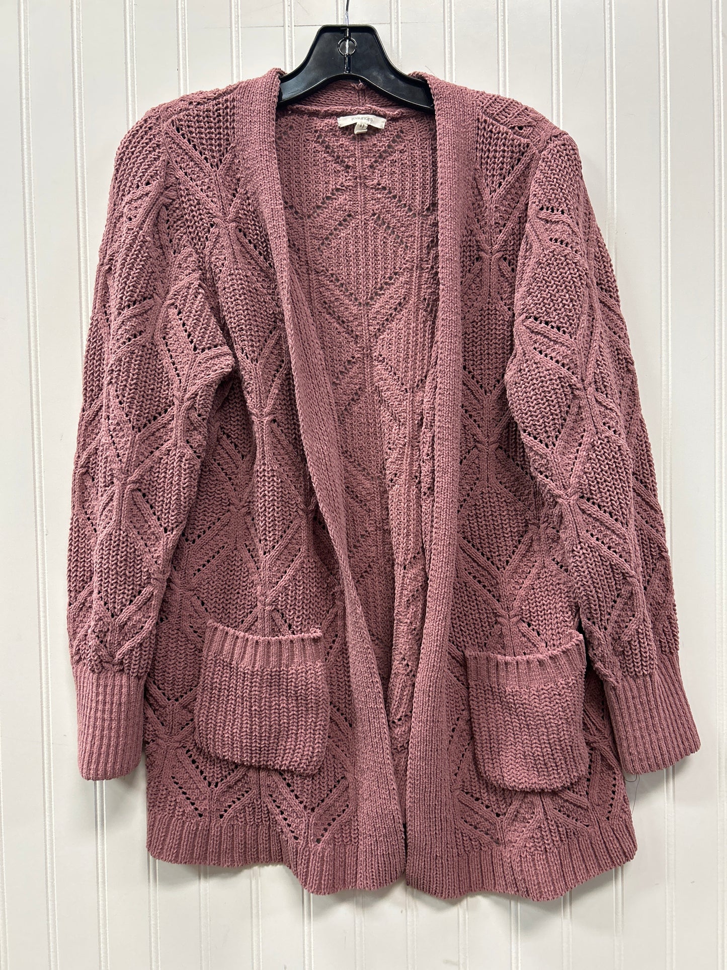 Sweater Cardigan By Maurices In Purple, Size:L