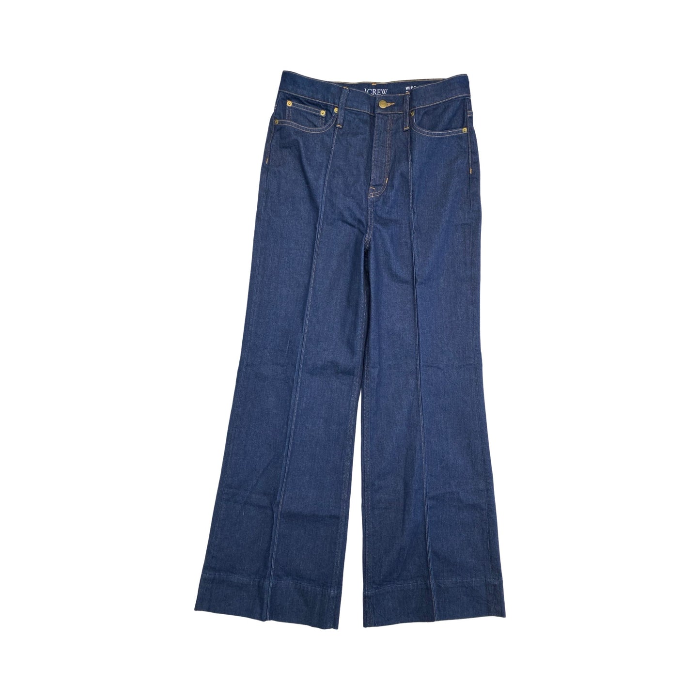 Jeans Wide Leg By J. Crew In Blue Denim, Size:8