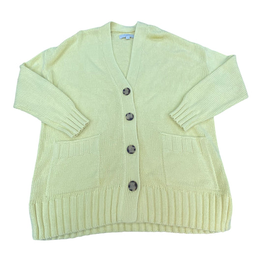 Sweater Cardigan By Loft In Yellow, Size:L