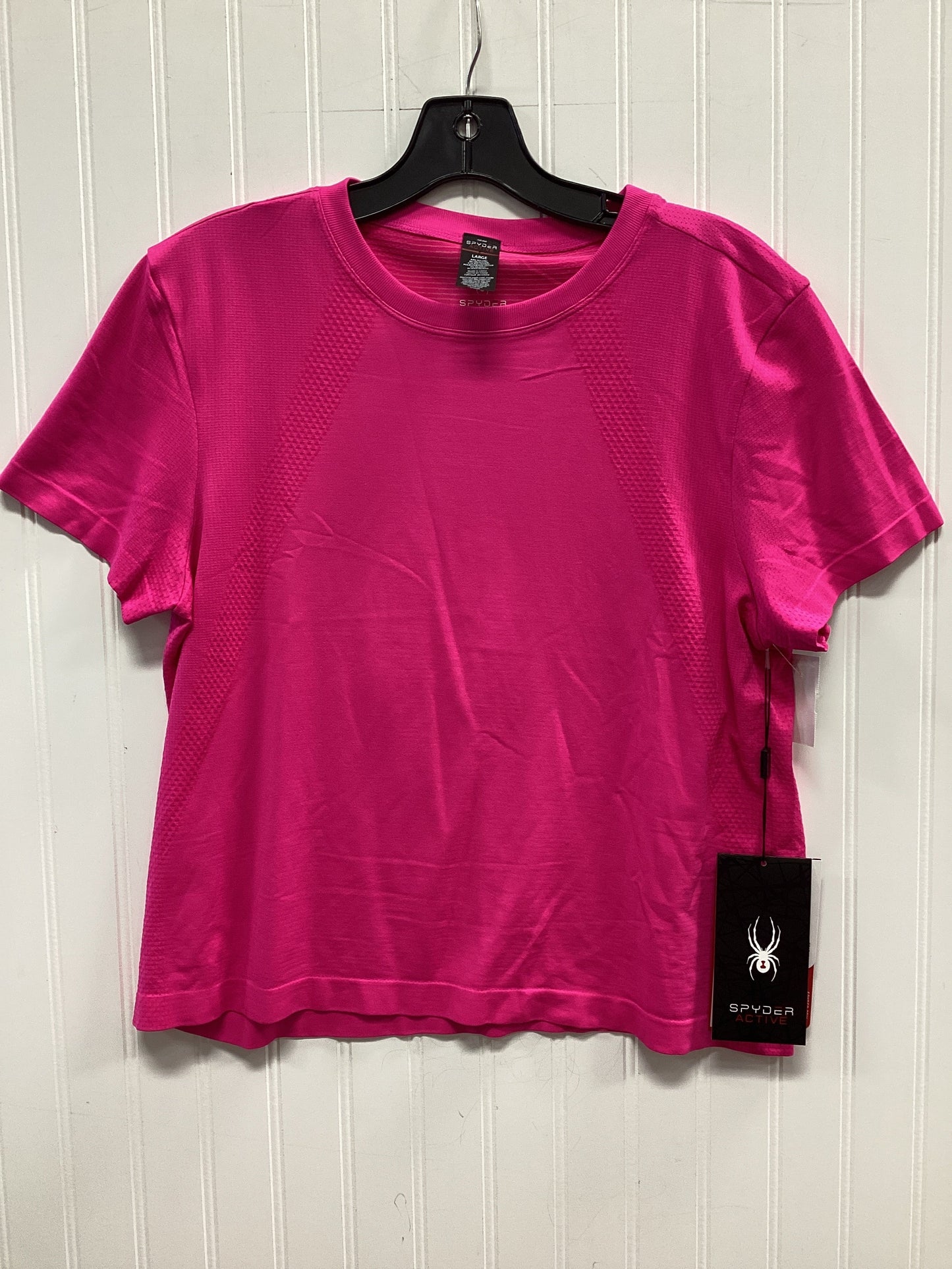 Athletic Top Ss By Spyder In Pink, Size:L