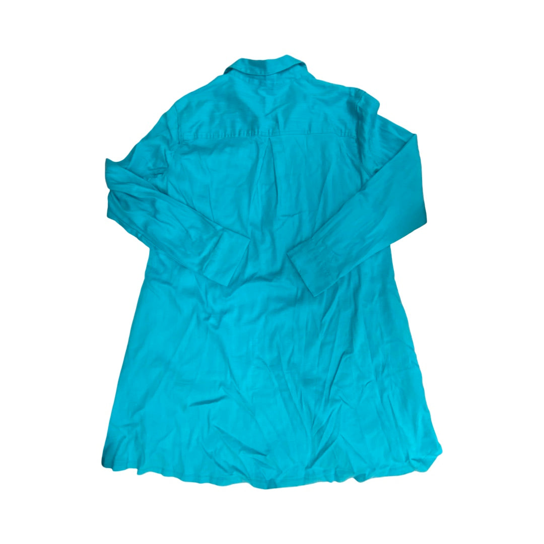 Dress Casual Midi By Cmc In Blue, Size:Xl