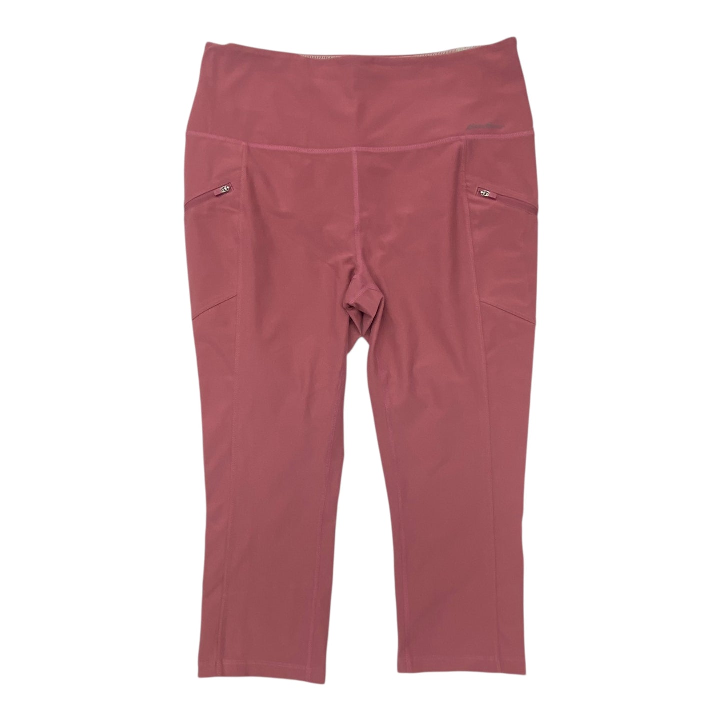 Athletic Capris By Eddie Bauer In Mauve, Size:L