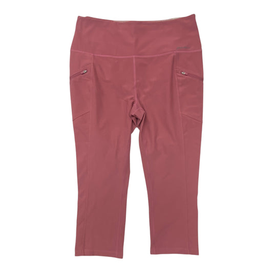 Athletic Capris By Eddie Bauer In Mauve, Size:L