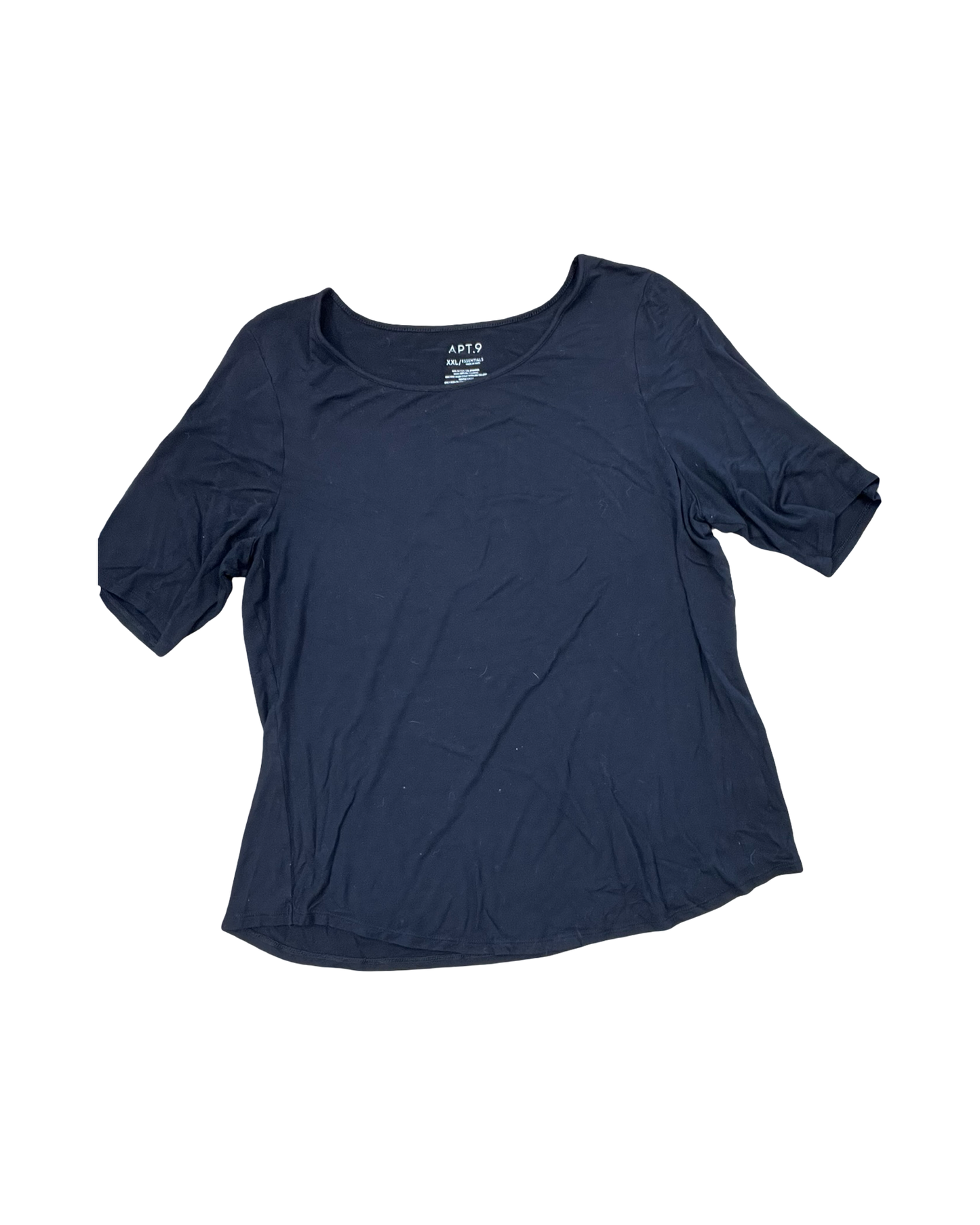 Top Ss Basic By Apt 9 In Black, Size:1X