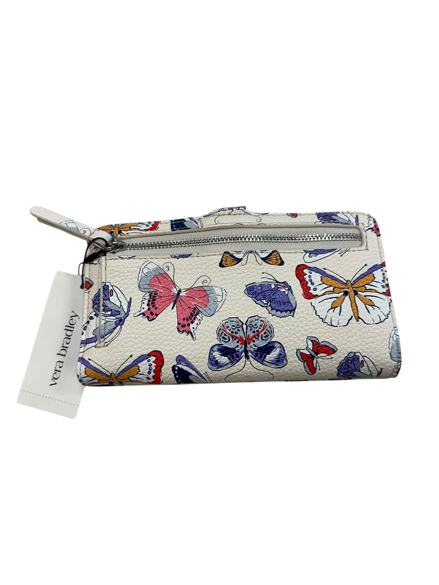 Wallet By Vera Bradley In Purple & White, Size:Medium
