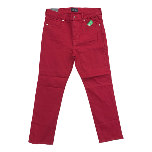Jeans Straight By Gap In Red, Size:14