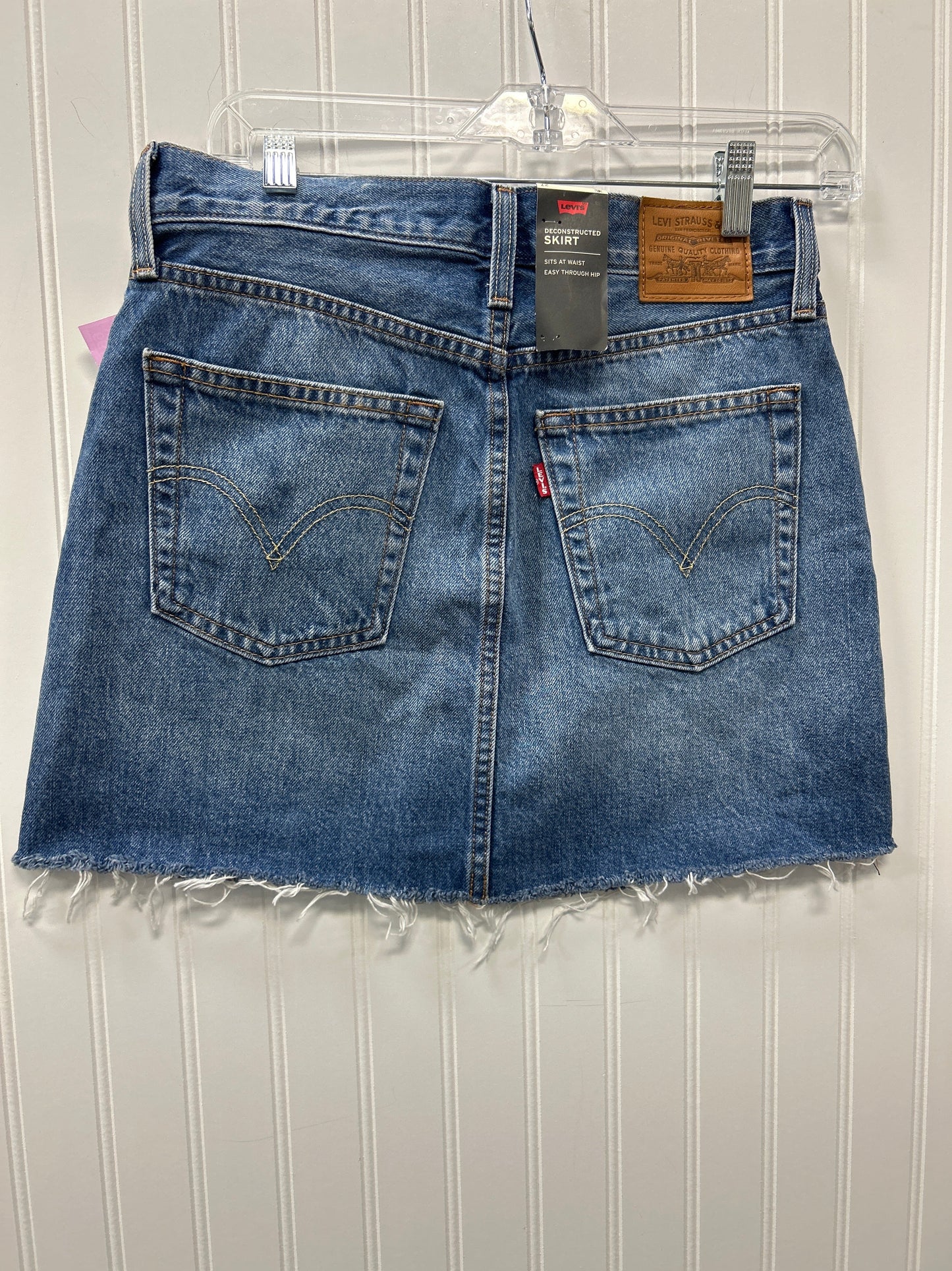 Skirt Mini & Short By Levis In Blue Denim, Size:4