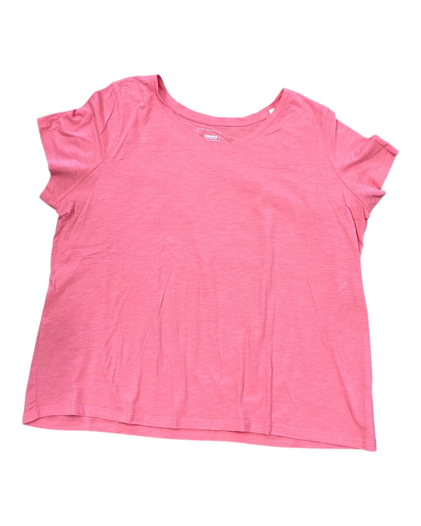 Top Ss Basic By Sonoma In Peach, Size:1X