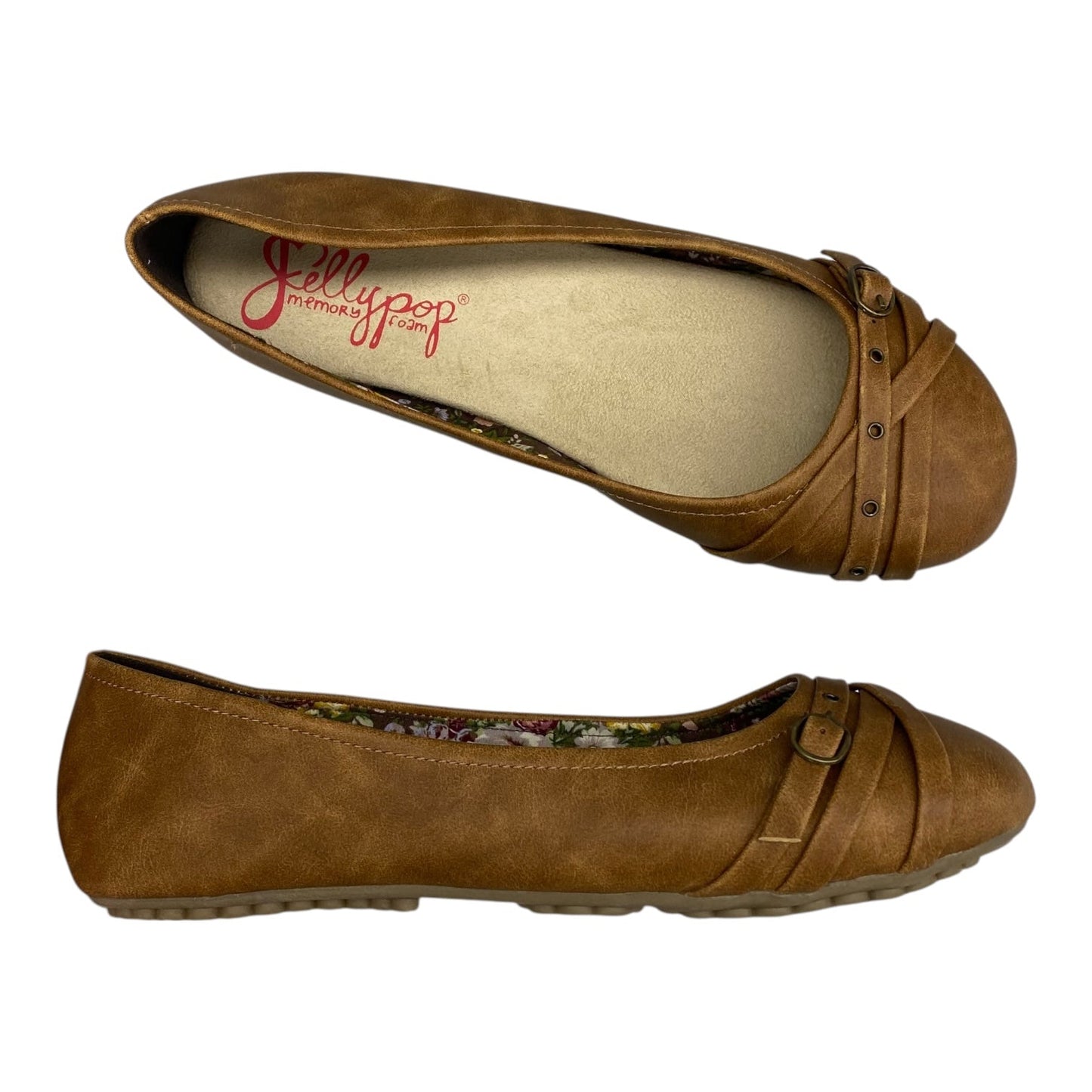 Shoes Flats By Jelly Pop In Tan, Size:10