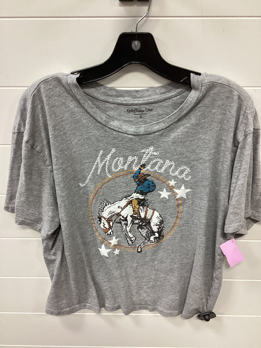 Top Ss By Clothes Mentor In Grey, Size:Xl