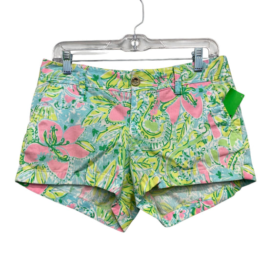 Shorts Designer By Lilly Pulitzer In Green & Pink, Size:6