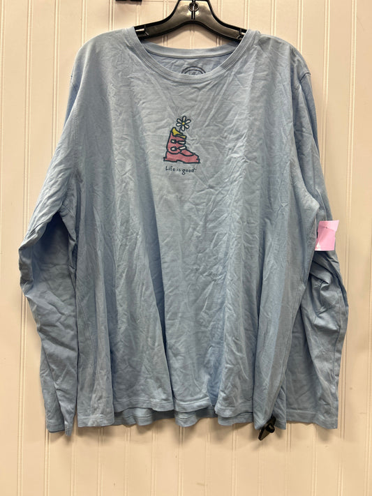 Top Ls By Life Is Good In Blue, Size:1X