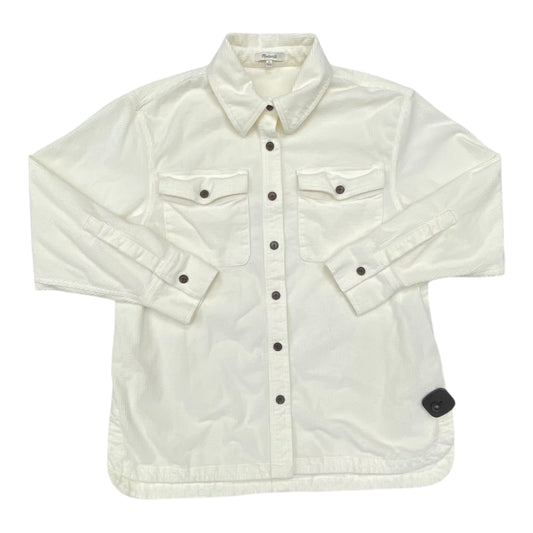 Jacket Shirt By Madewell In White, Size:L