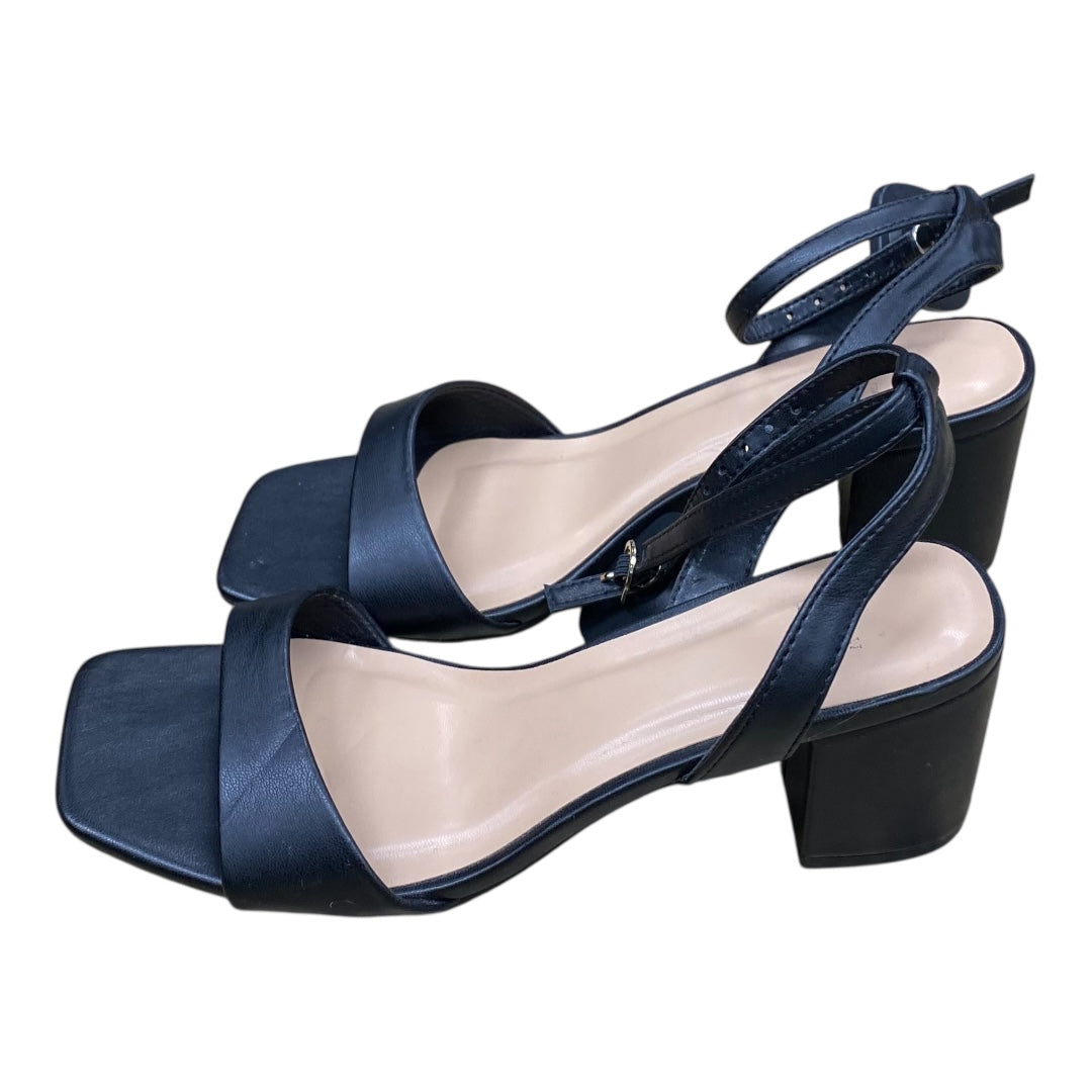 Sandals Heels Block By Jessica Simpson In Black, Size:7.5