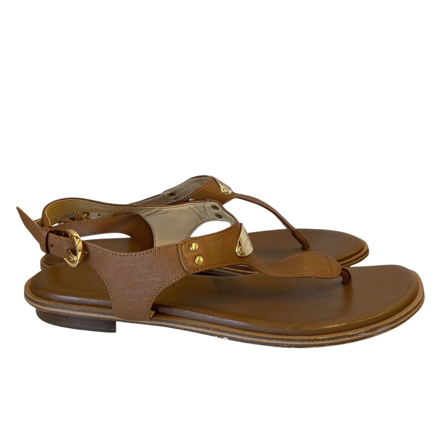Sandals Designer By Michael Kors In Brown, Size:8