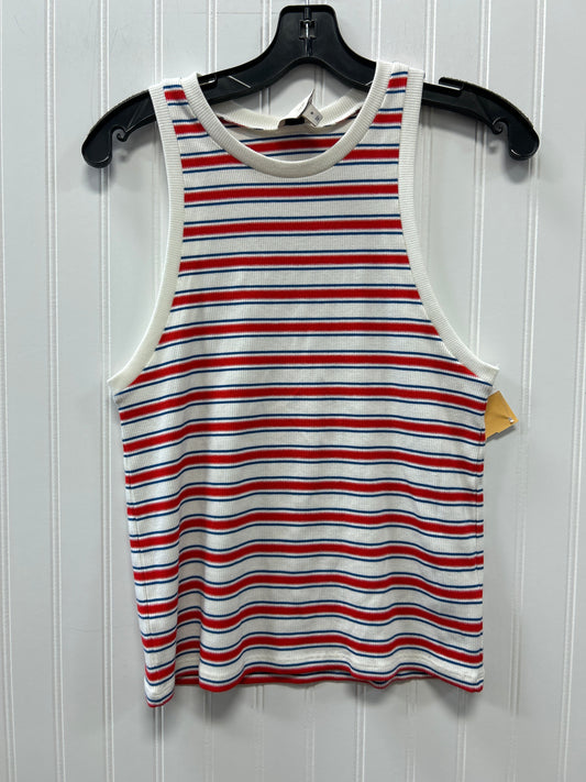 Top Sleeveless By Maeve In Blue & Red & White, Size:M