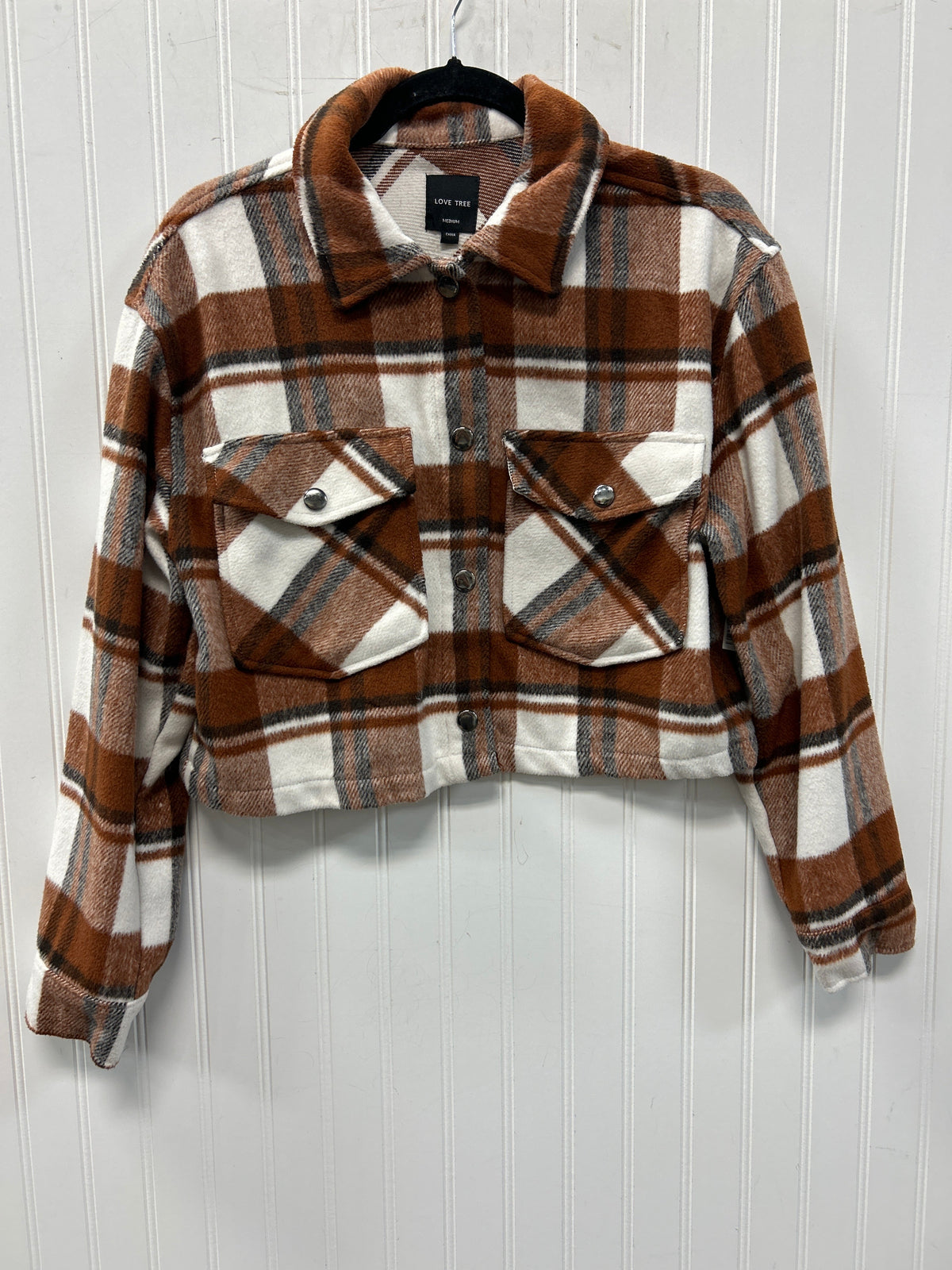 Jacket Fleece By Love Tree In Brown, Size:M